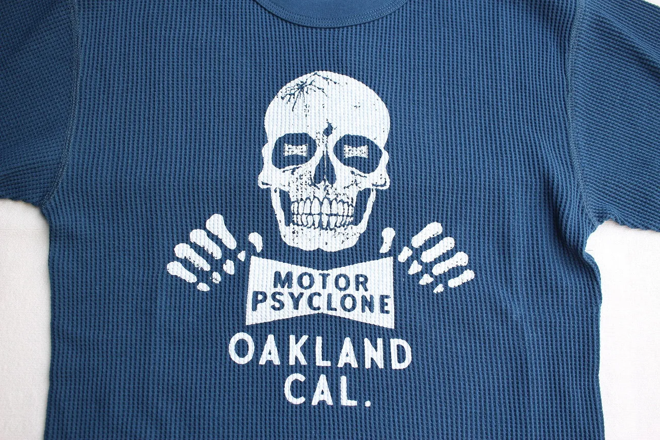 FREEWHEELERS / "Hello there" CREW NECK THERMAL LONG SLEEVE SHIRT (#2235005,BLUEBERRY)