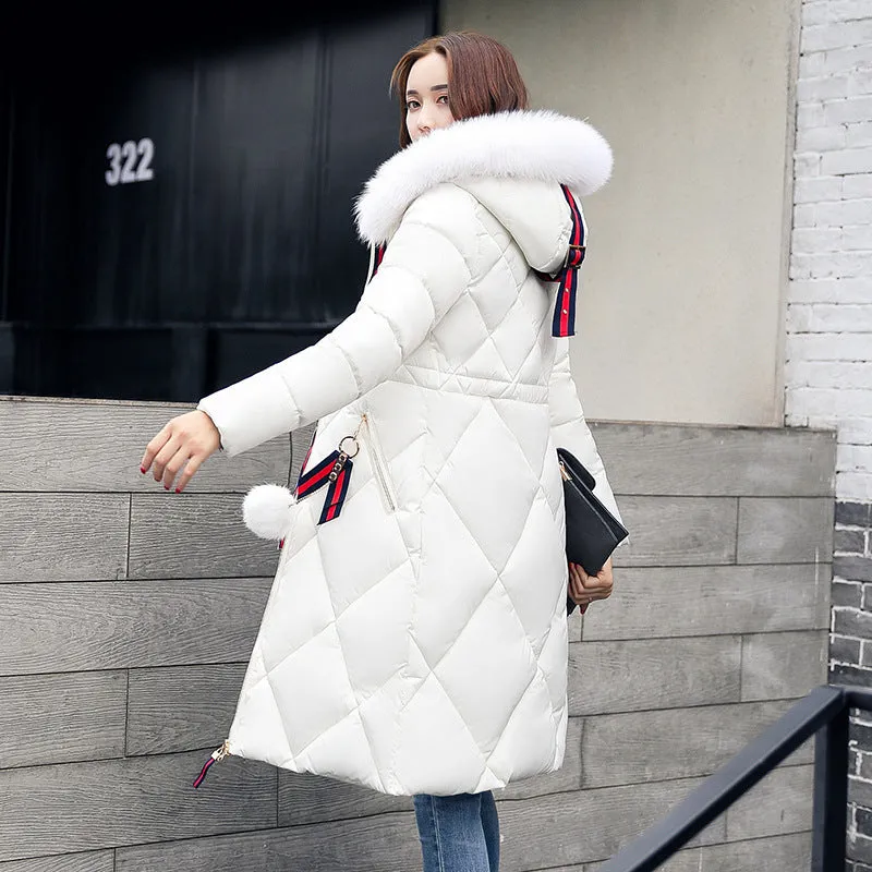 Full Length hooded down coat for women