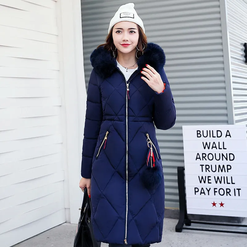 Full Length hooded down coat for women