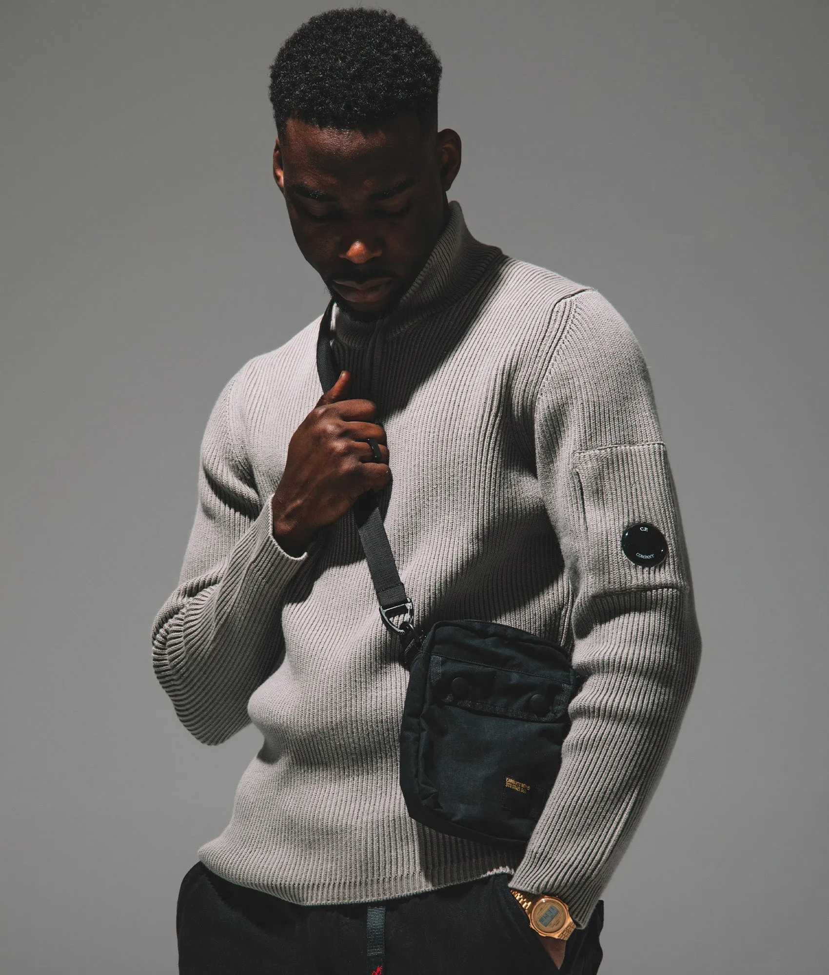 Full Rib Quarter Zip Knitted Jumper