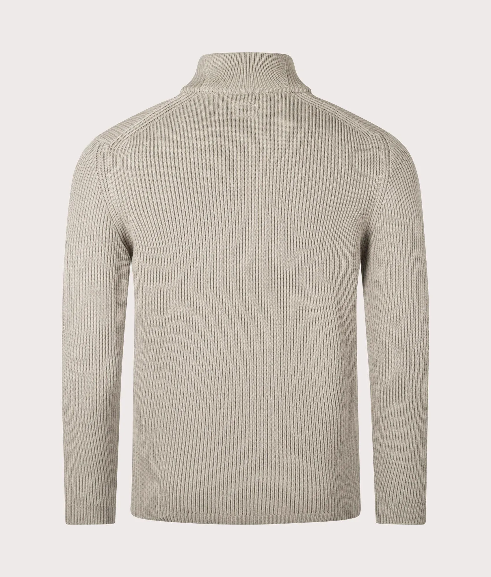 Full Rib Quarter Zip Knitted Jumper