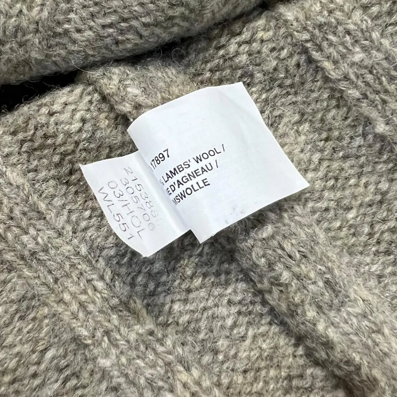 GAP Classic Ribbed Lambswool Knit Turtle Roll Neck Sweater Jumper