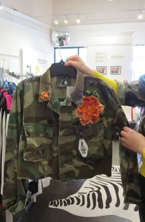 Gr Camo Cropped Orange Garden