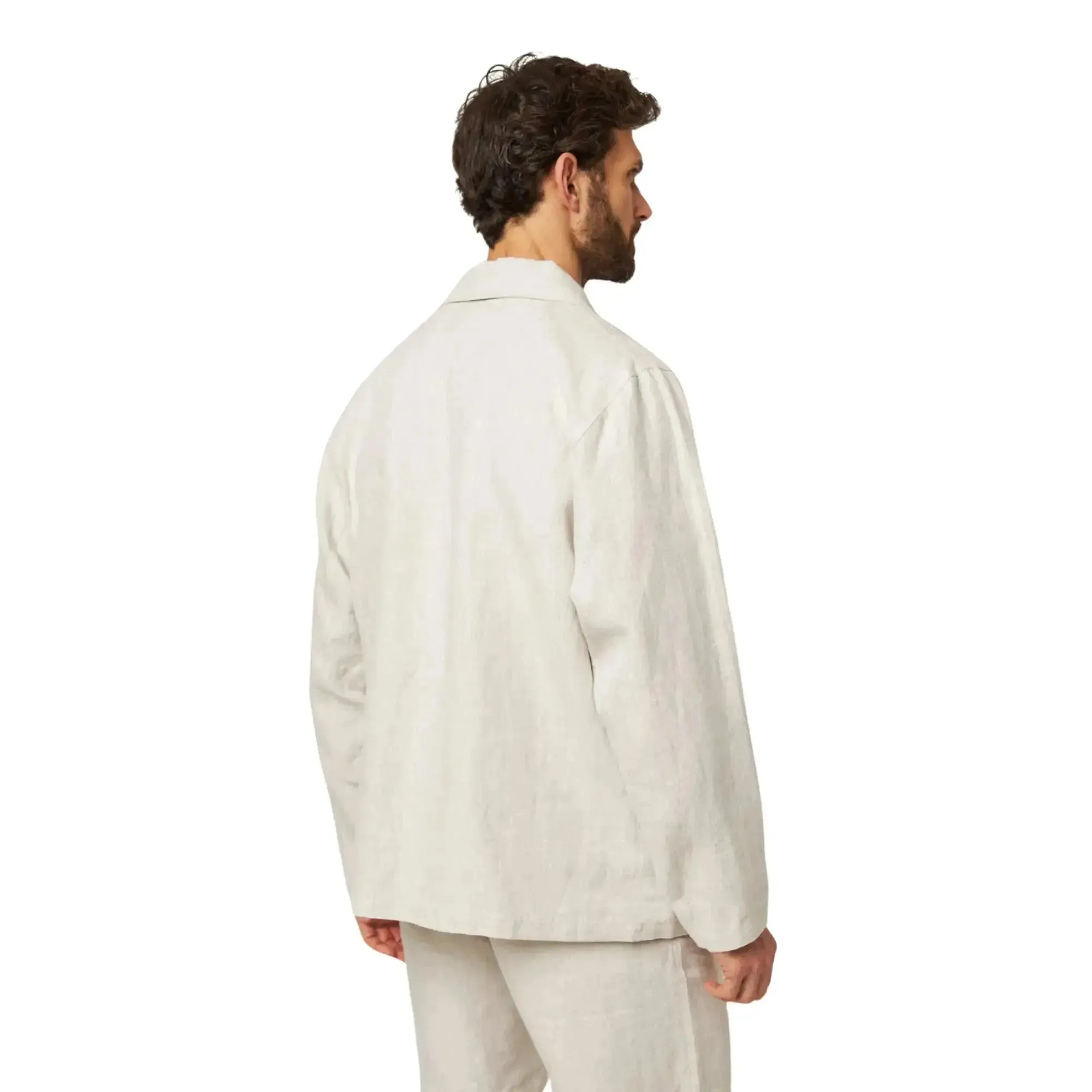 Grange Linen Shacket - Stone