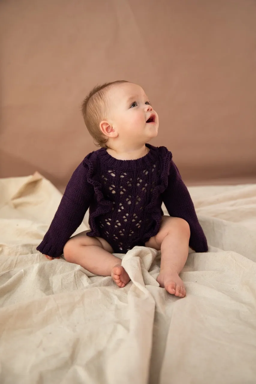 Gravilla Romper-Eggplant