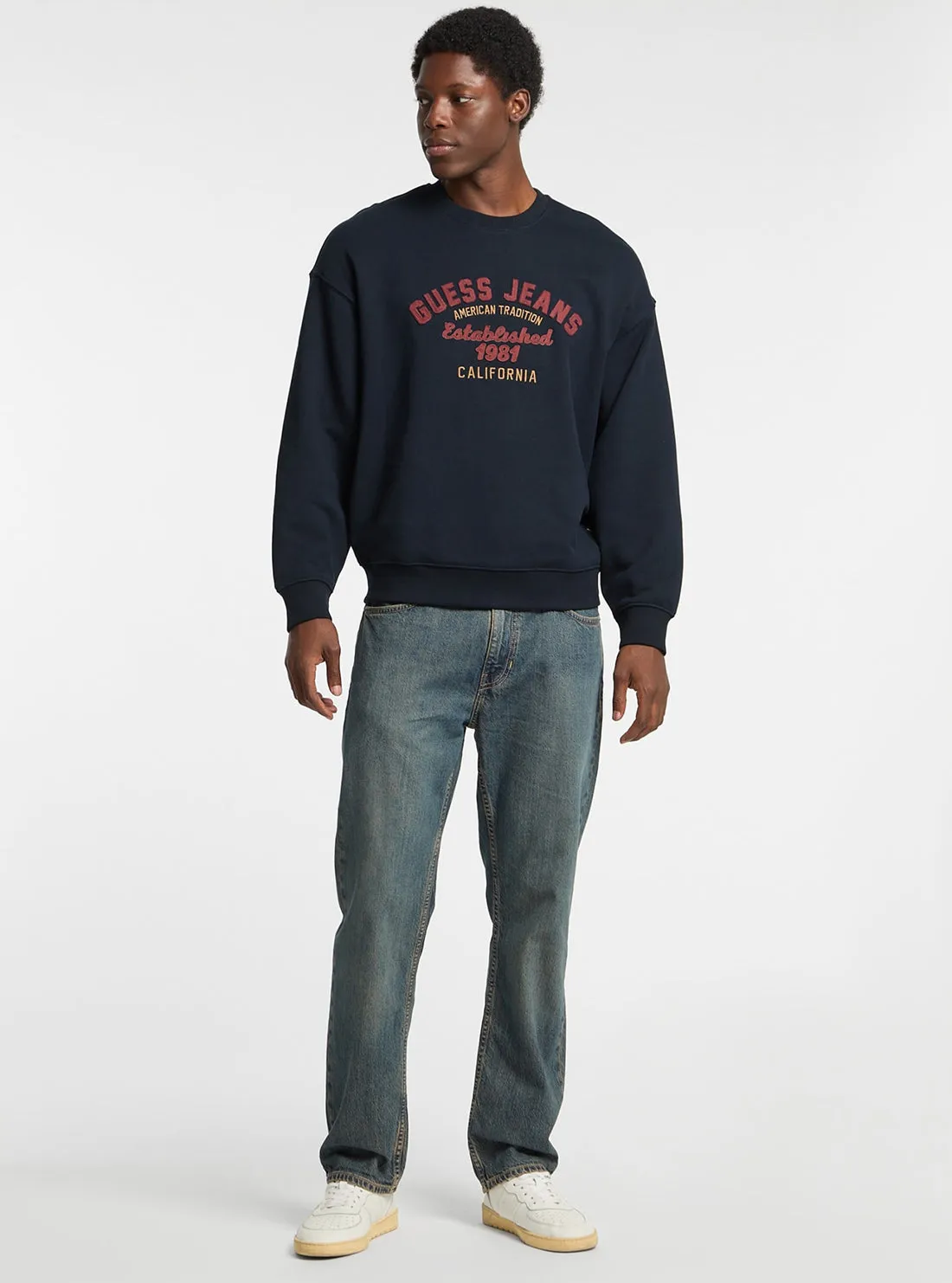 Guess Jeans Navy Vintage Jumper