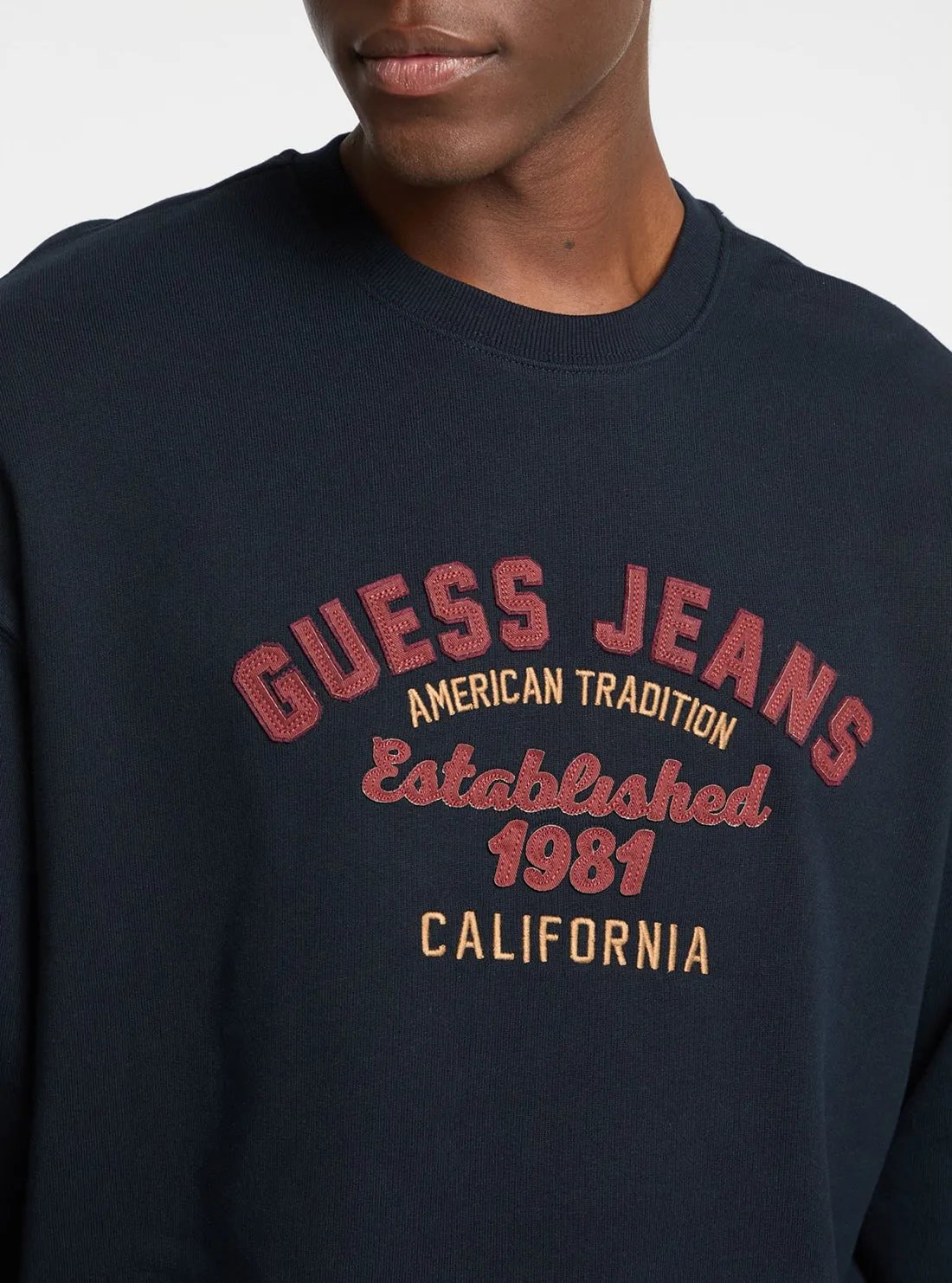Guess Jeans Navy Vintage Jumper