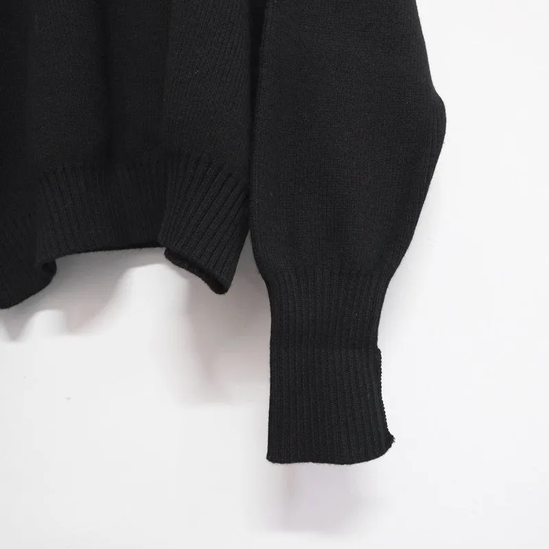heavy rib crew neck jumper