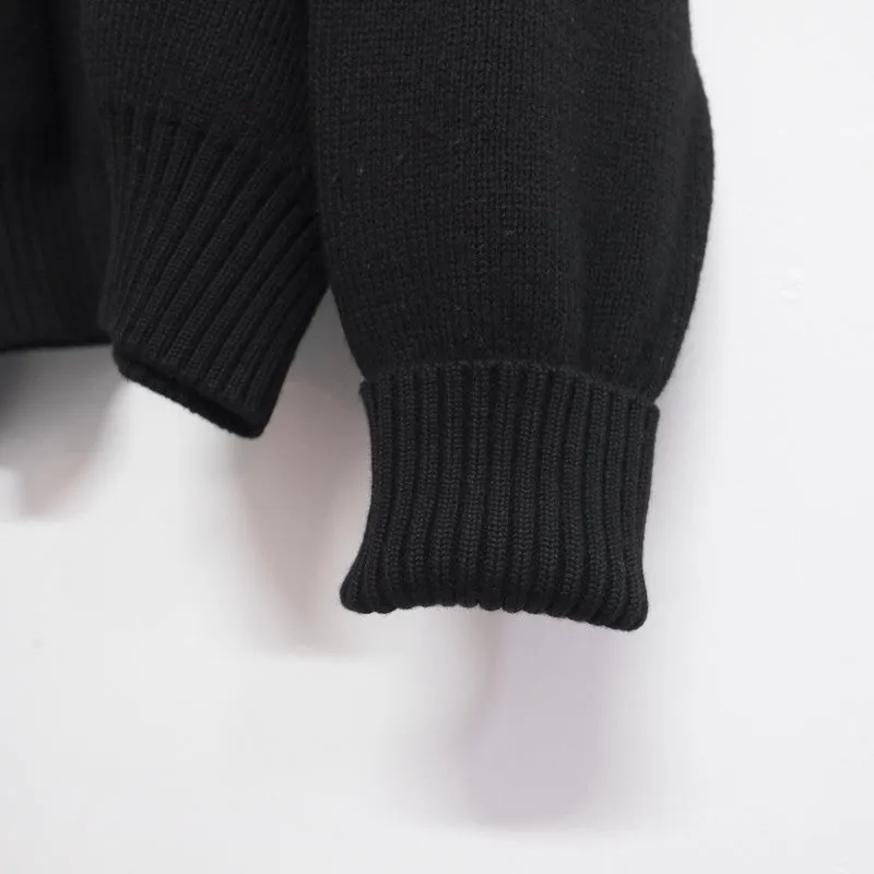 heavy rib crew neck jumper