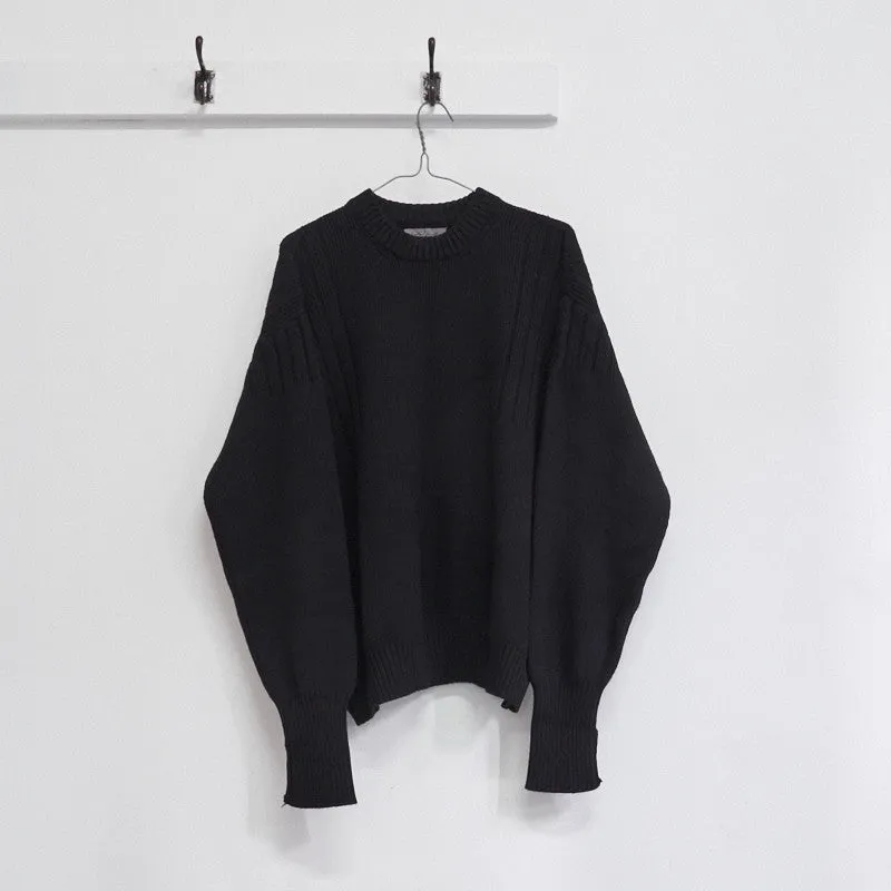 heavy rib crew neck jumper
