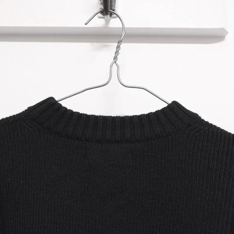 heavy rib crew neck jumper