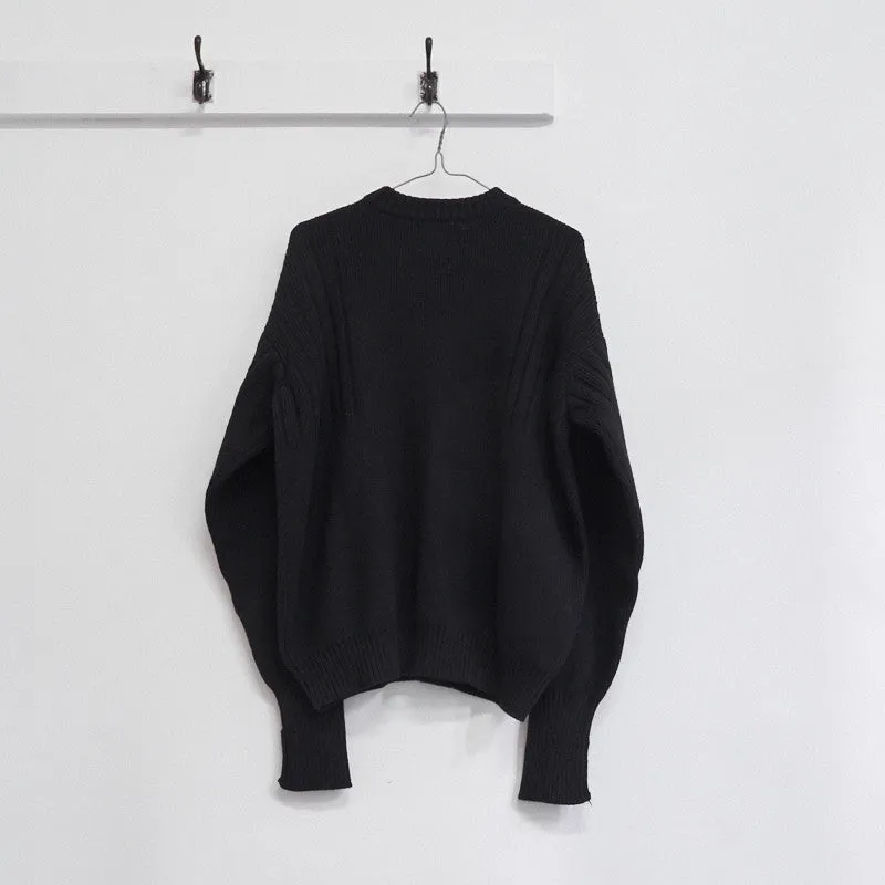 heavy rib crew neck jumper