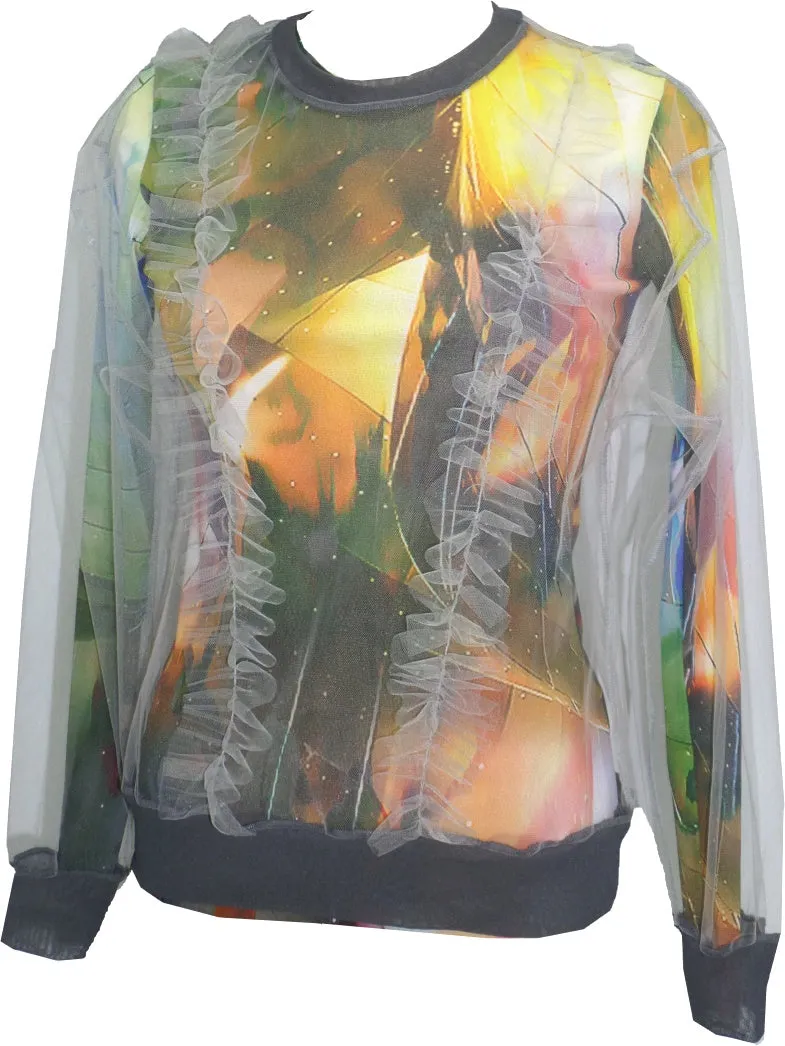 Illusion Tulle Over Layer Top