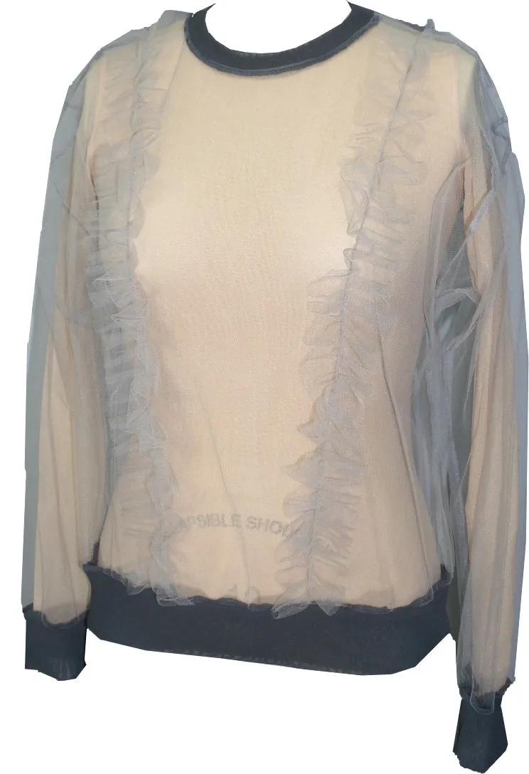Illusion Tulle Over Layer Top