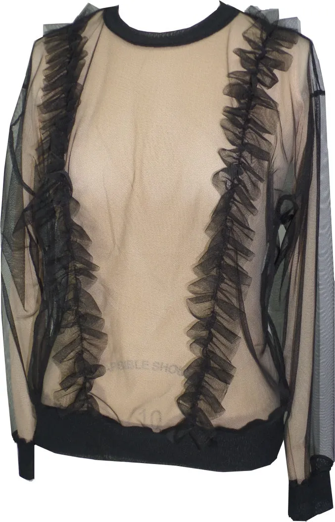 Illusion Tulle Over Layer Top
