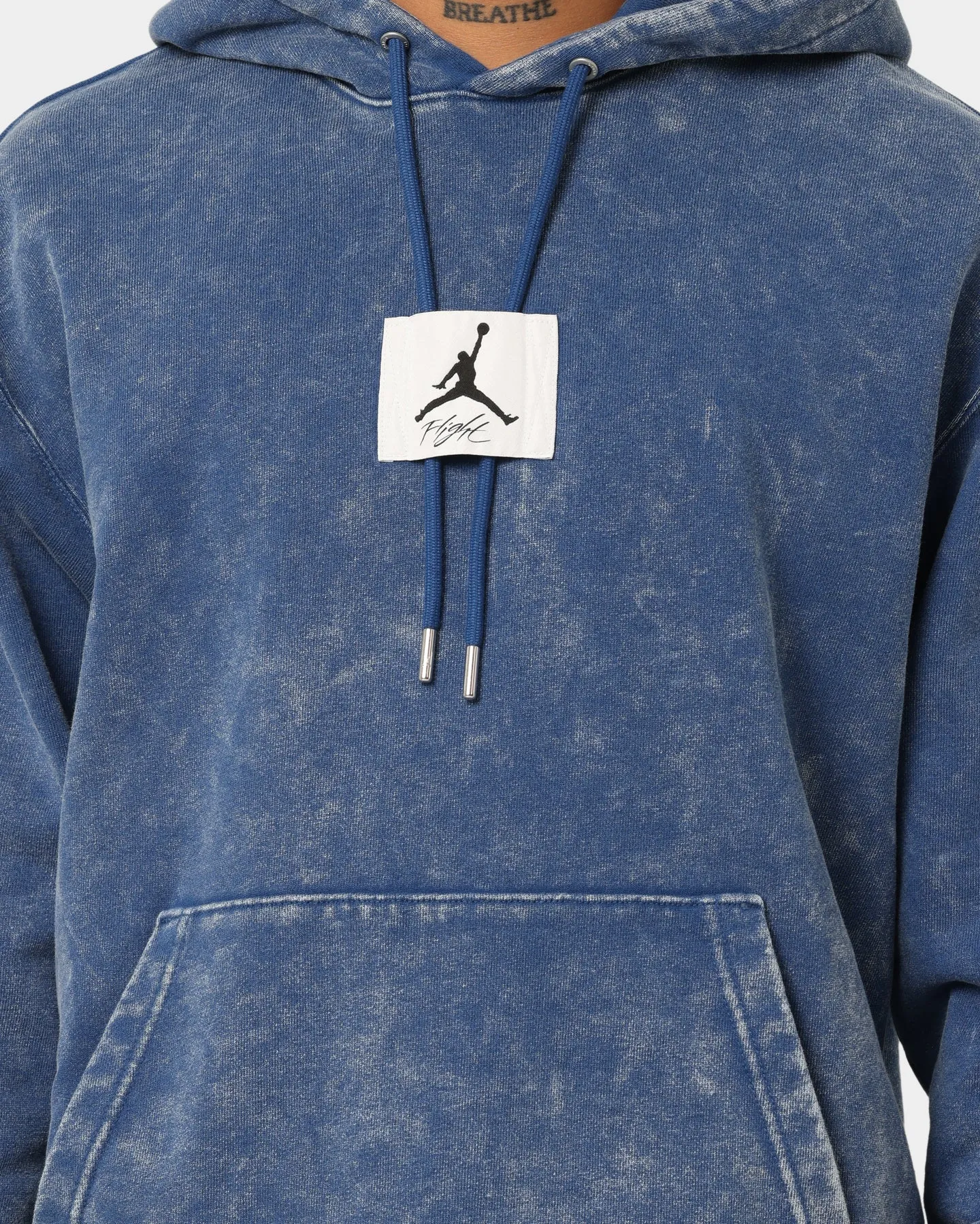 Jordan Essential Statement Washed Fleece Hoodie French Blue