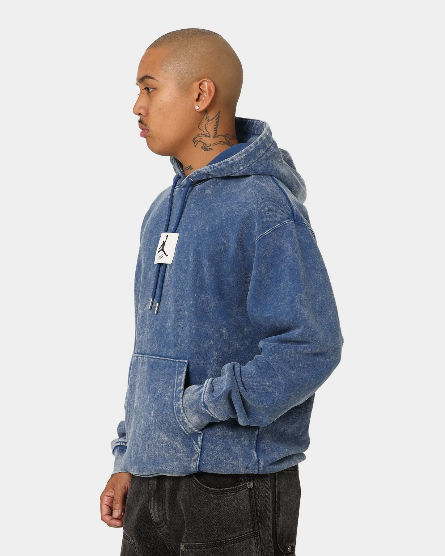 Jordan Essential Statement Washed Fleece Hoodie French Blue