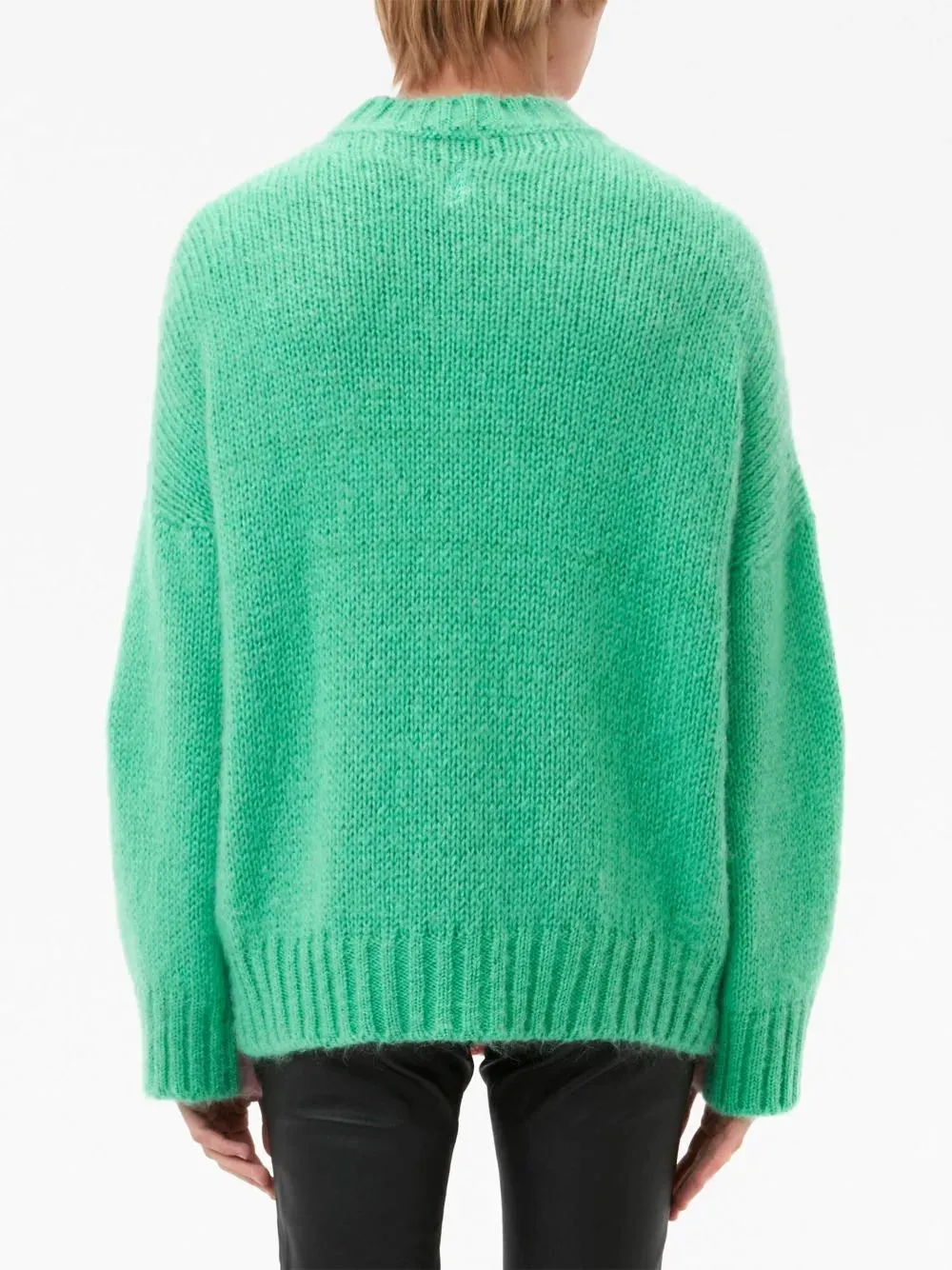 Jw Anderson Colour Block Crewneck Jumper Pink Mint