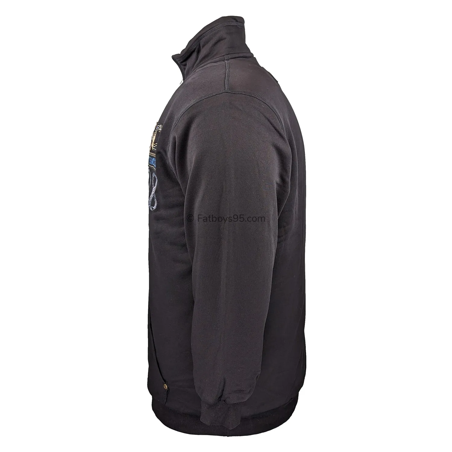 Kam Full Zip Fleece Lined Jumper - KBS 786 - Black