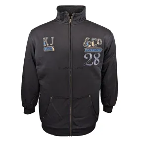 Kam Full Zip Fleece Lined Jumper - KBS 786 - Black