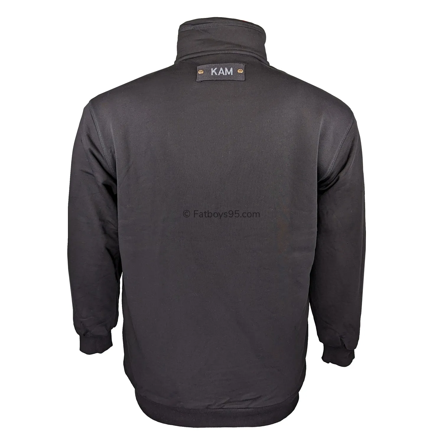 Kam Full Zip Fleece Lined Jumper - KBS 786 - Black