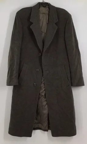 Lauren Ralph Lauren Men's Brown Notch Lapel 3-Button Single-Breasted Overcoat