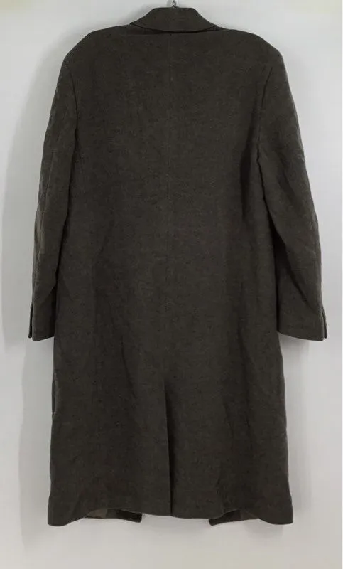 Lauren Ralph Lauren Men's Brown Notch Lapel 3-Button Single-Breasted Overcoat