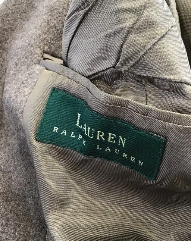 Lauren Ralph Lauren Men's Brown Notch Lapel 3-Button Single-Breasted Overcoat