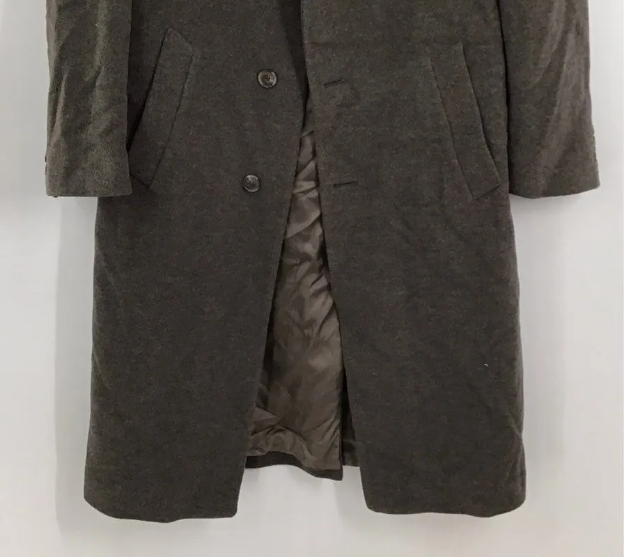 Lauren Ralph Lauren Men's Brown Notch Lapel 3-Button Single-Breasted Overcoat