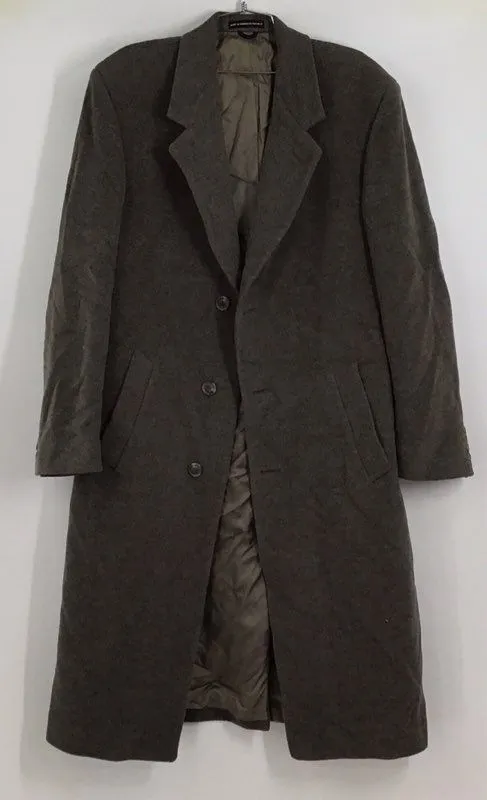 Lauren Ralph Lauren Men's Brown Notch Lapel 3-Button Single-Breasted Overcoat