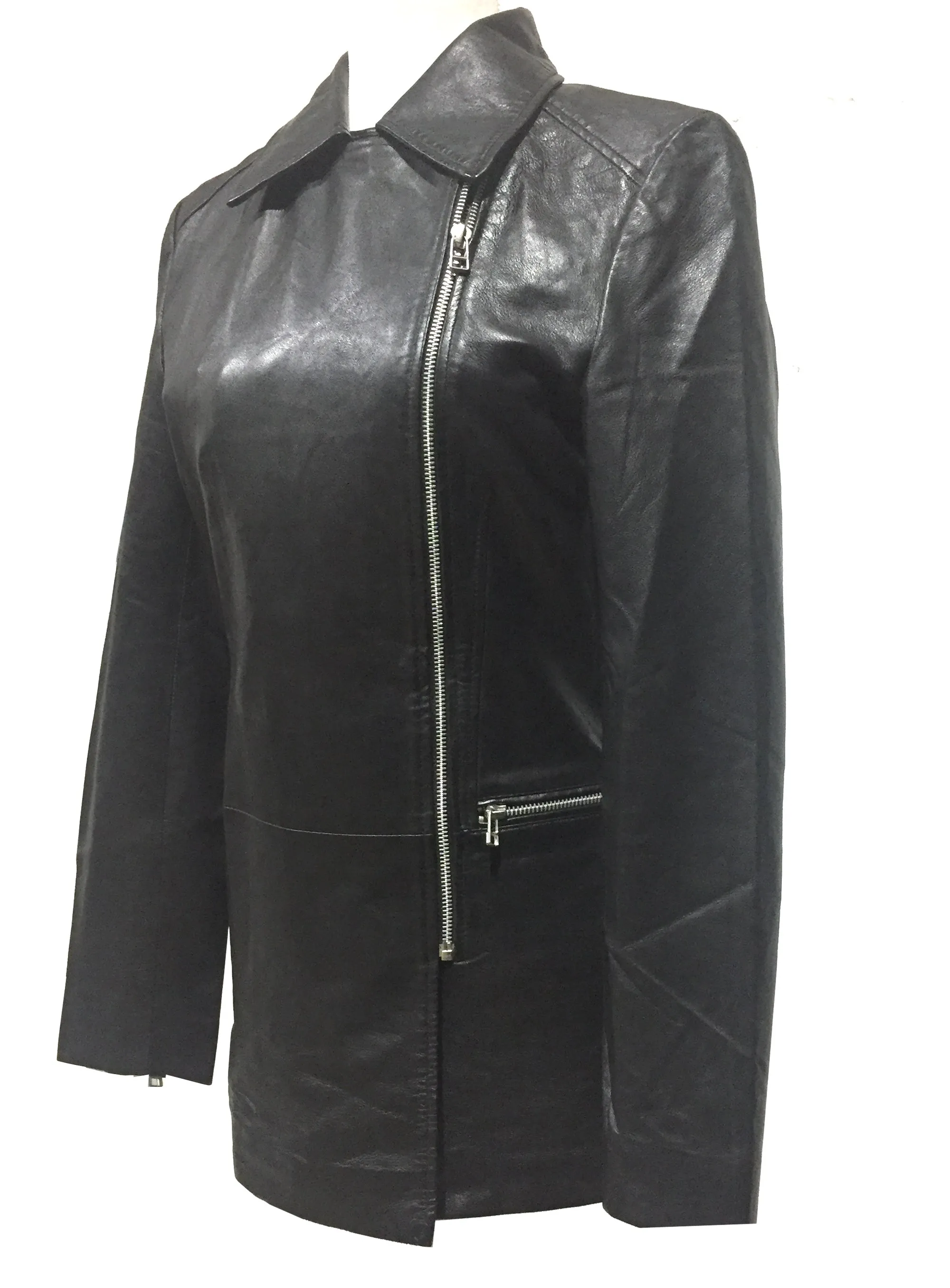 Limited Edition Hand Painted Eye Skull Women leather jacket