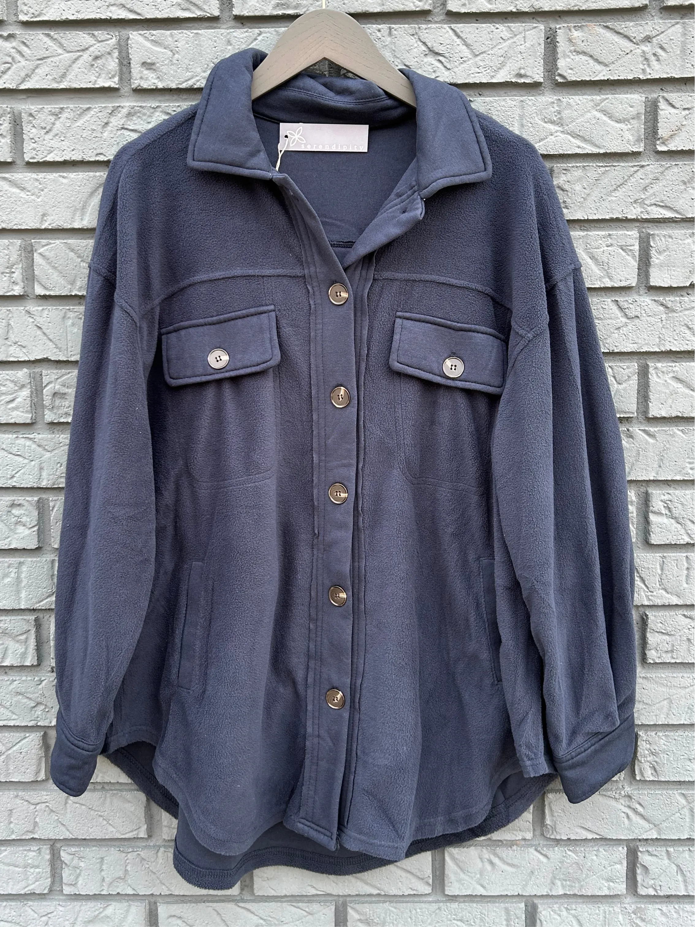 Loose Fit Fleece Shacket