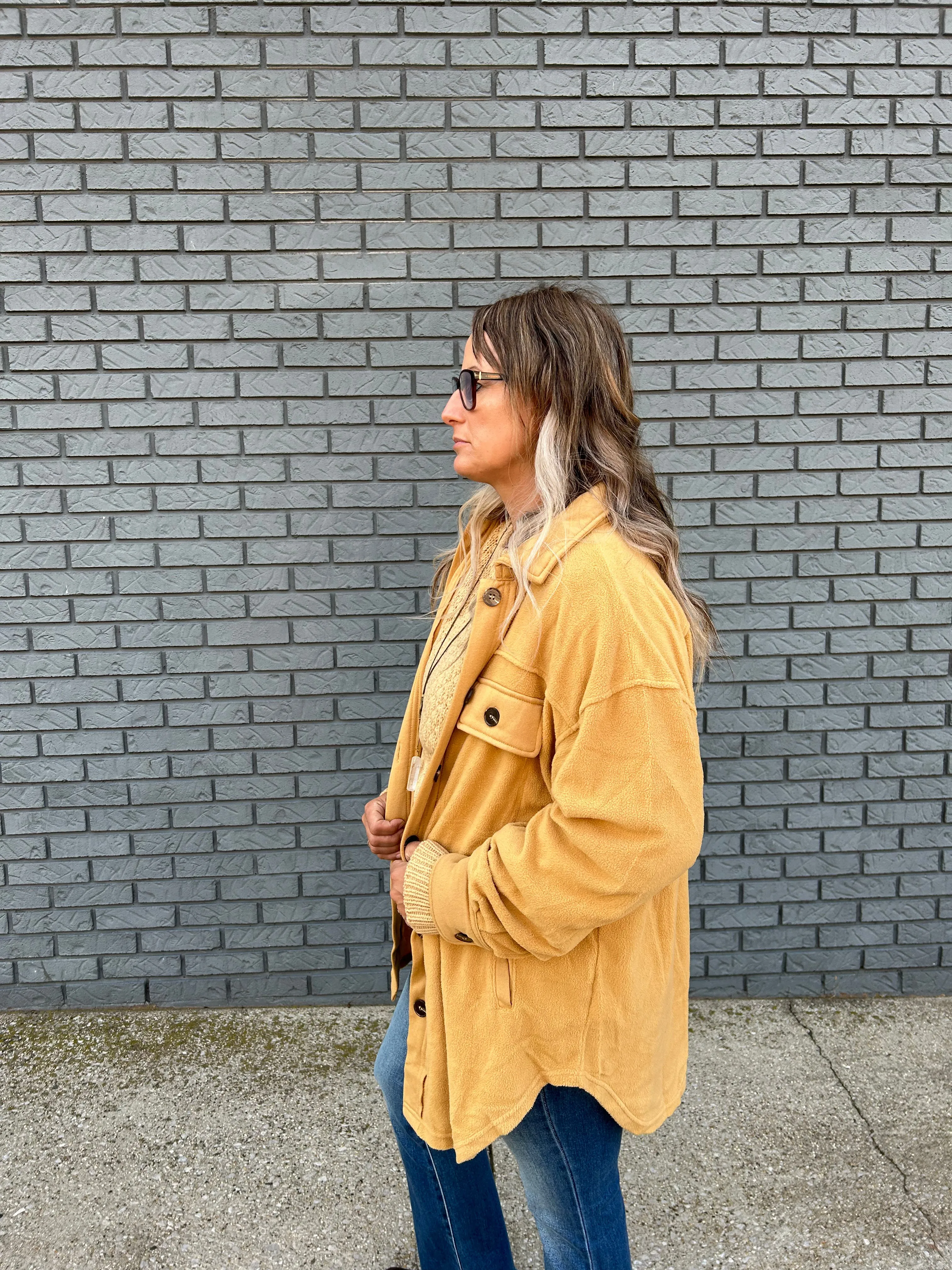 Loose Fit Fleece Shacket