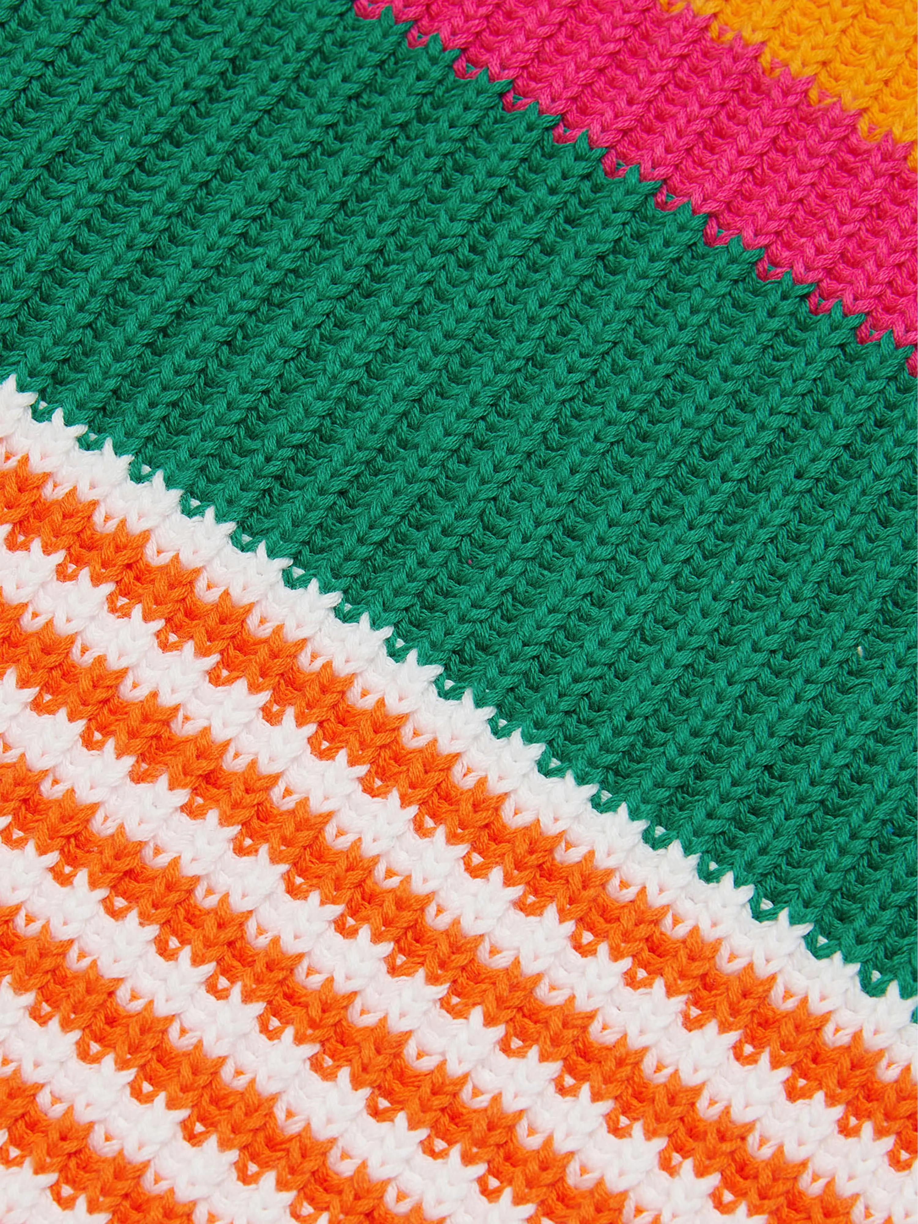 MARNI Girls Striped Knitted Jumper in Orange