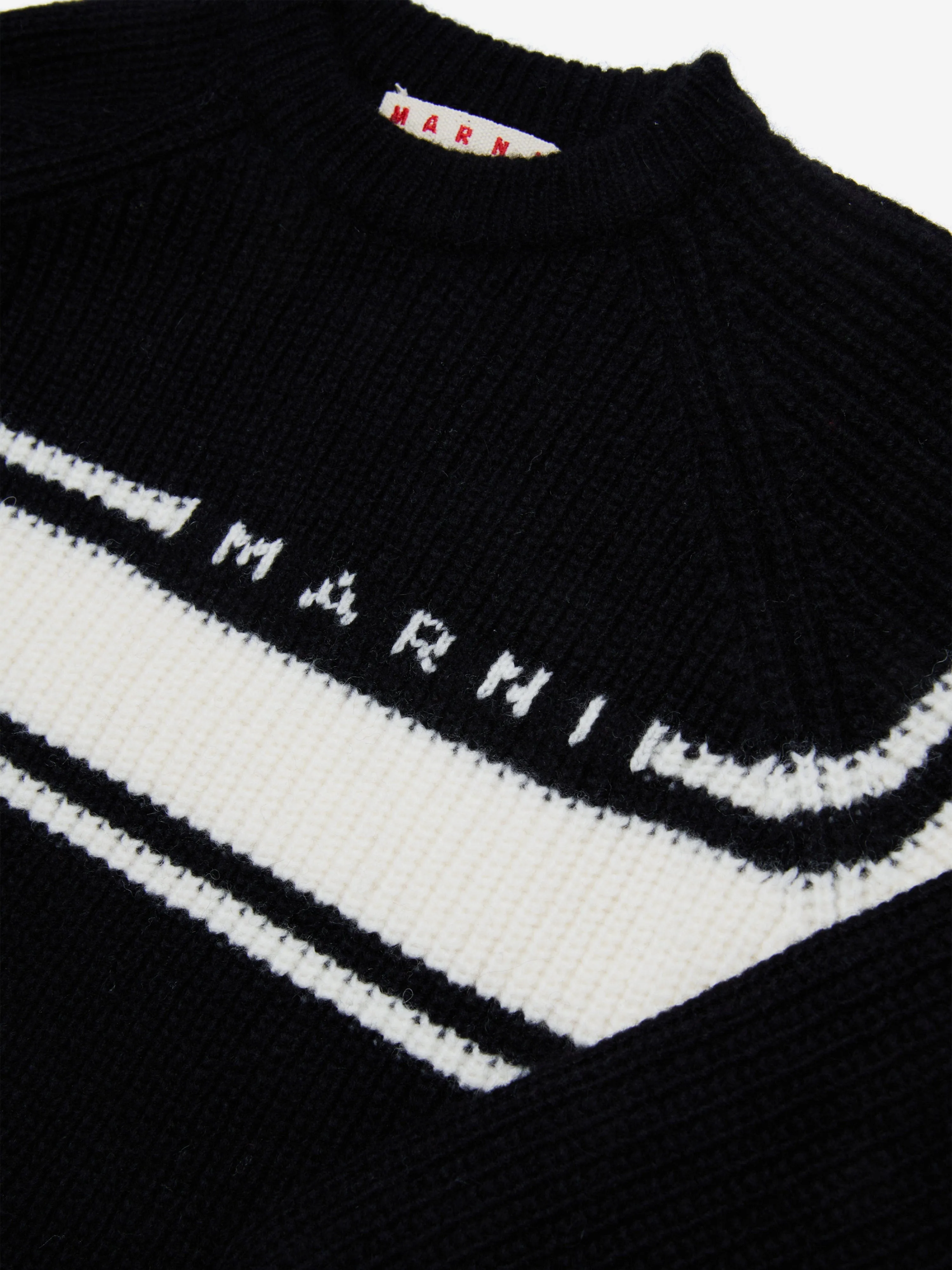 MARNI Kids Striped Jumper in Black