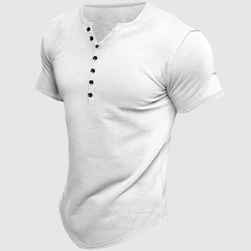 Men's Henley T-Shirt - Breathable & Comfortable
