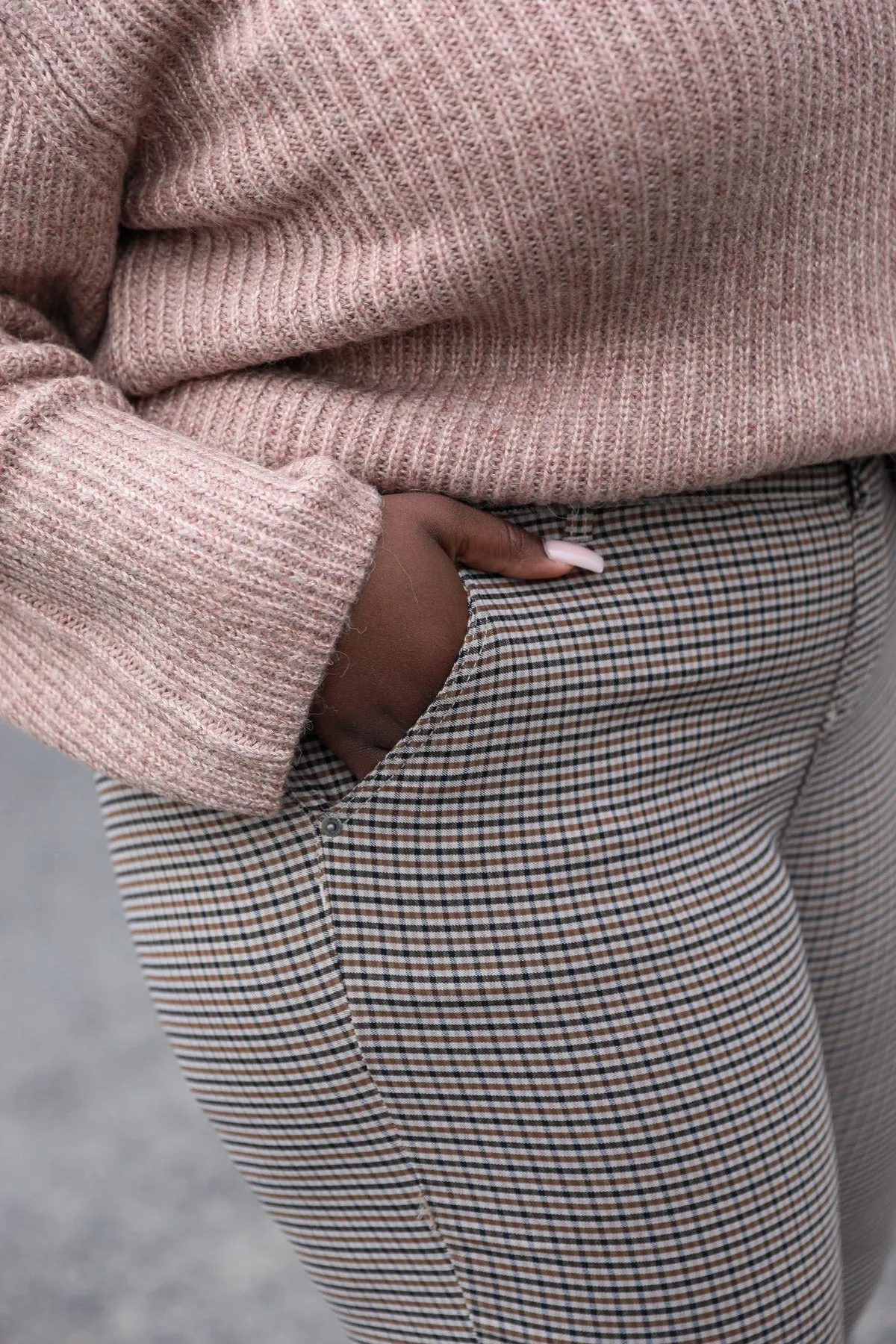 Metallic Wool Blend Jumper - Rose Gold