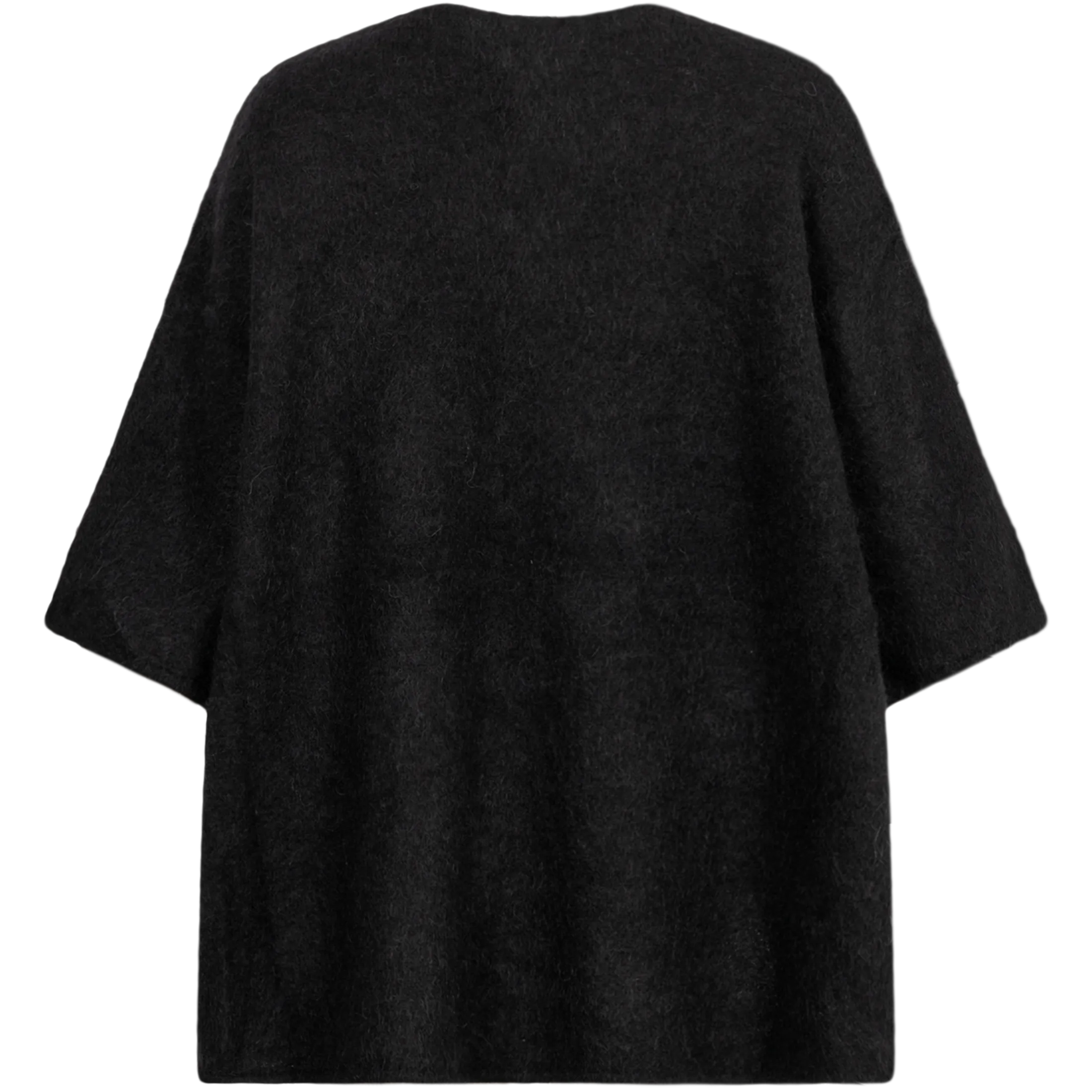 Mohair Demi Curvy Poncho - Black