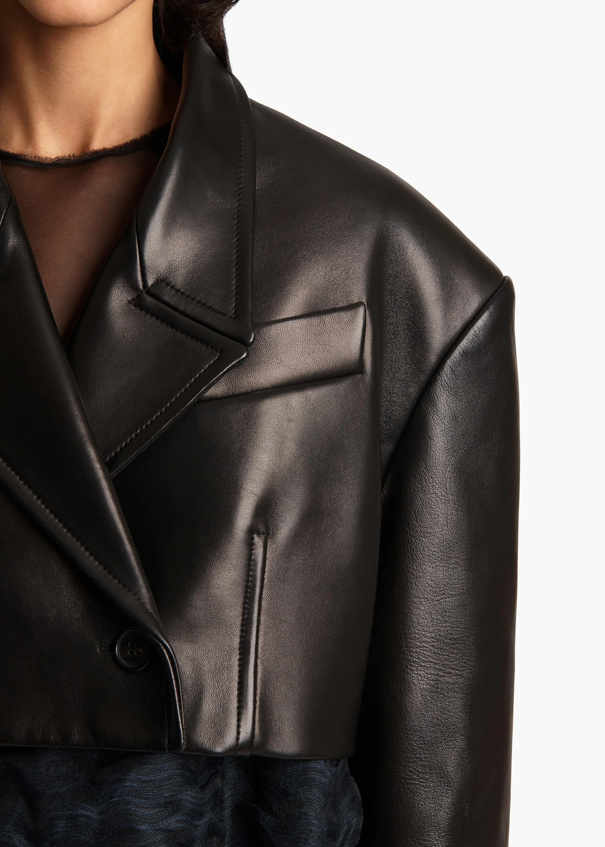 Nando Jacket in Black Leather