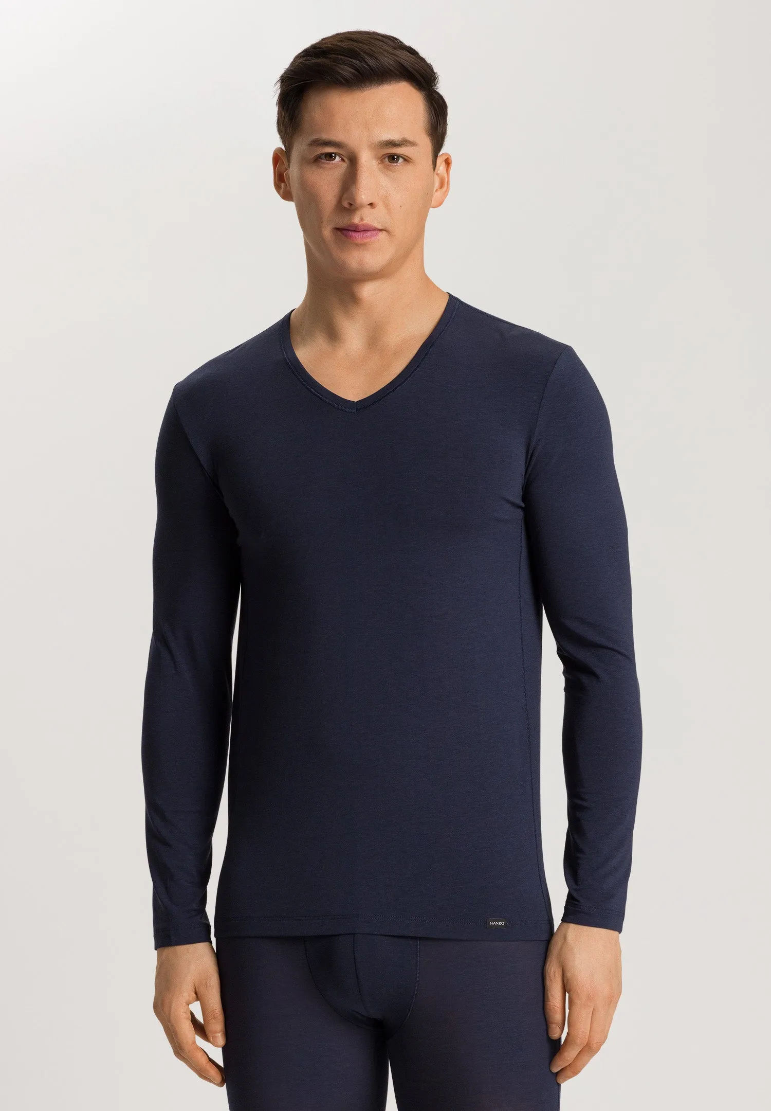 Natural Function TENCEL™ and Cotton Fitted V-Neck Top | Deep Navy 73187-1610