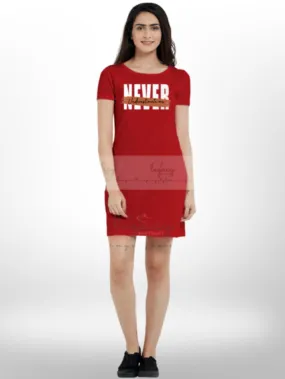 Never Underestimate Me Printed Long T-shirt For Women's