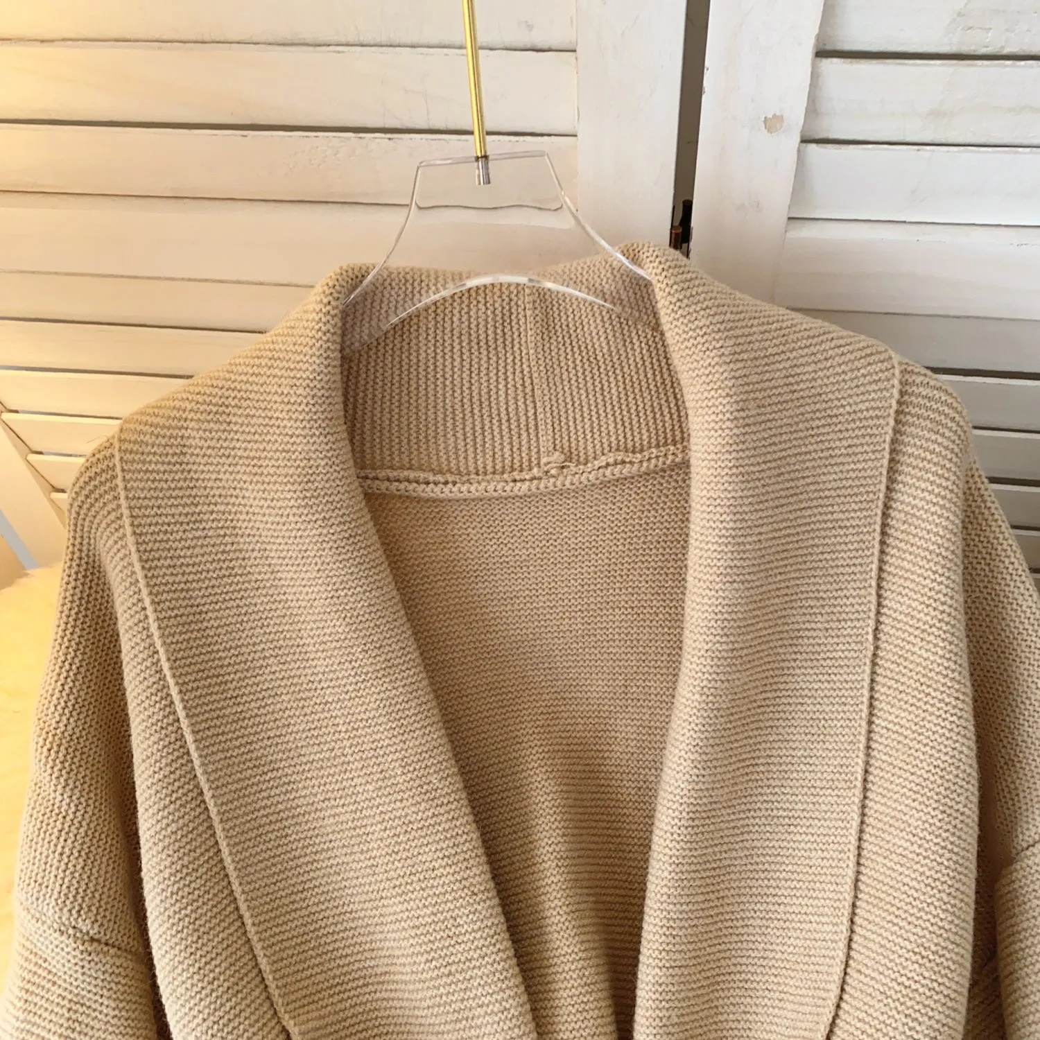 Niche Furry Cuff Lace-up Cardigan