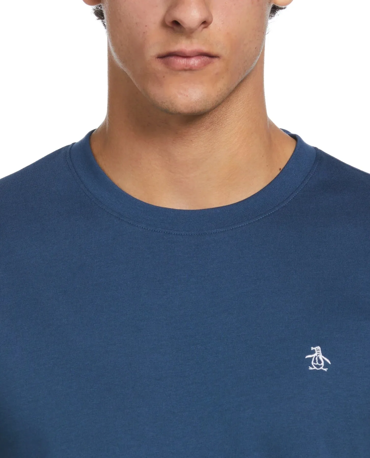 Original Penguin Pin Point Embroidered Pete T-Shirt - Sagasso Sea