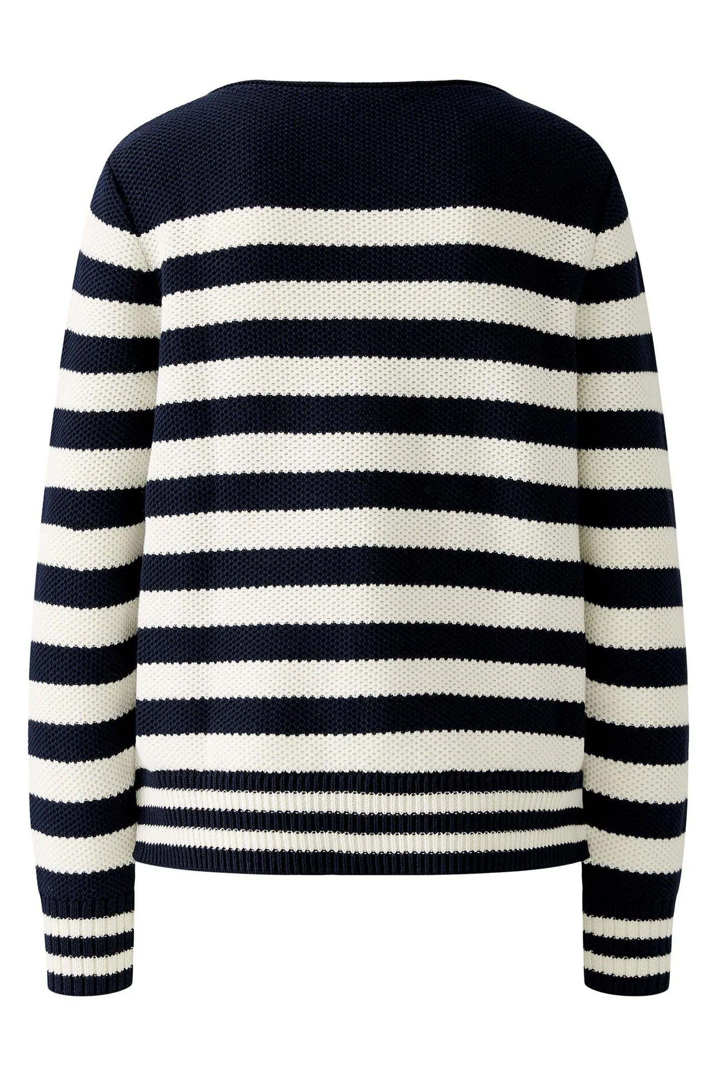 Oui 91948 Dark Blue White Striped Jumper