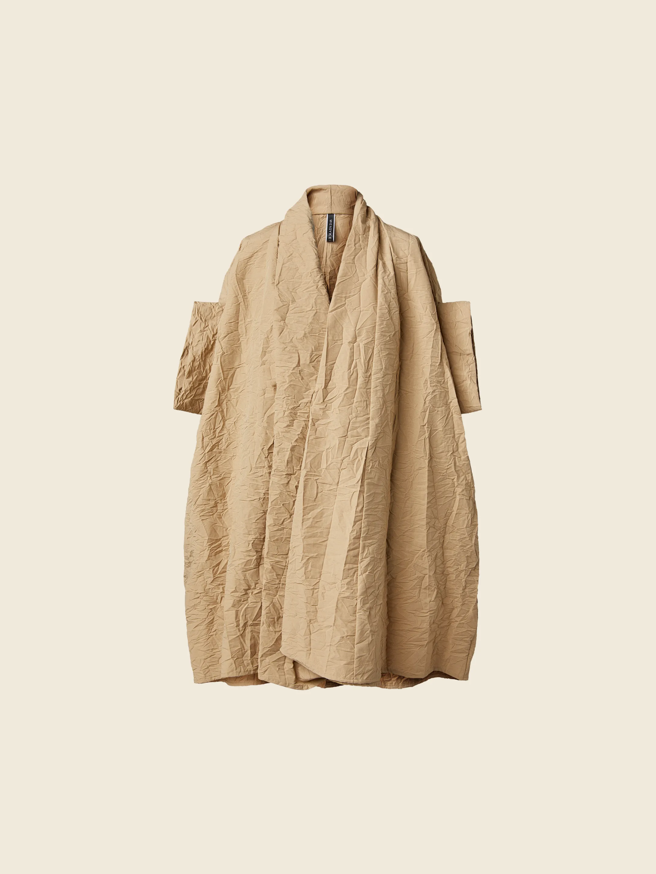 OVERCOAT IN WRINKLED FABRIC
