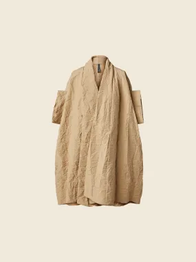 OVERCOAT IN WRINKLED FABRIC