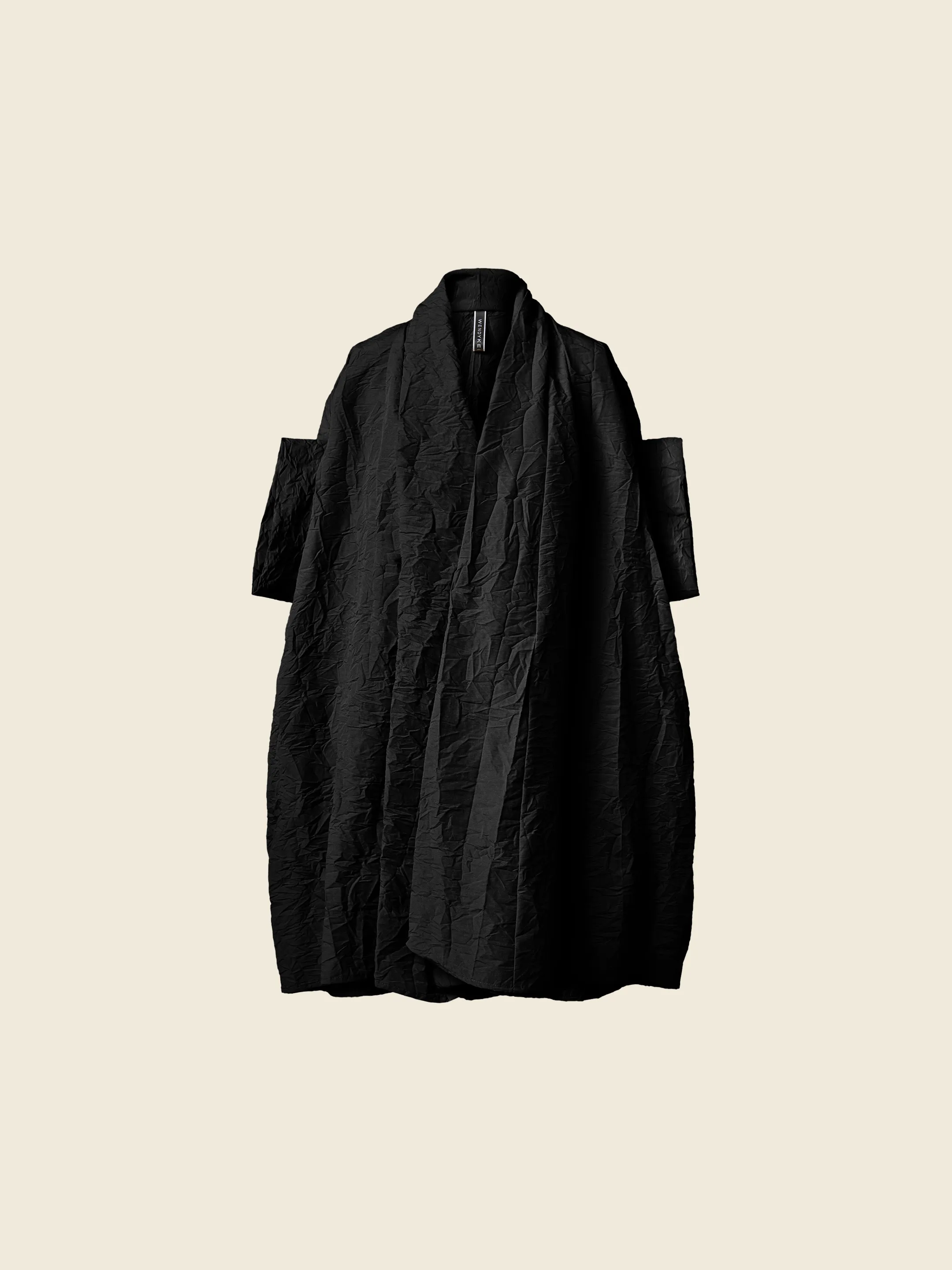 OVERCOAT IN WRINKLED FABRIC
