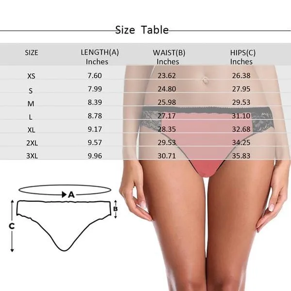 Personalized Bride Panties Custom Face Belongs To You Women's Lace Panty Valentine's Day Gift