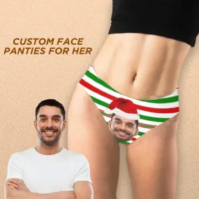 Personalized Underwear for Her Custom Face Christmas Lingerie Women's Classic Thong Funny Lovers Gift