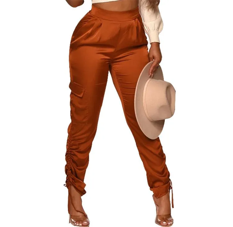 Pleated Ruched Harem Pants